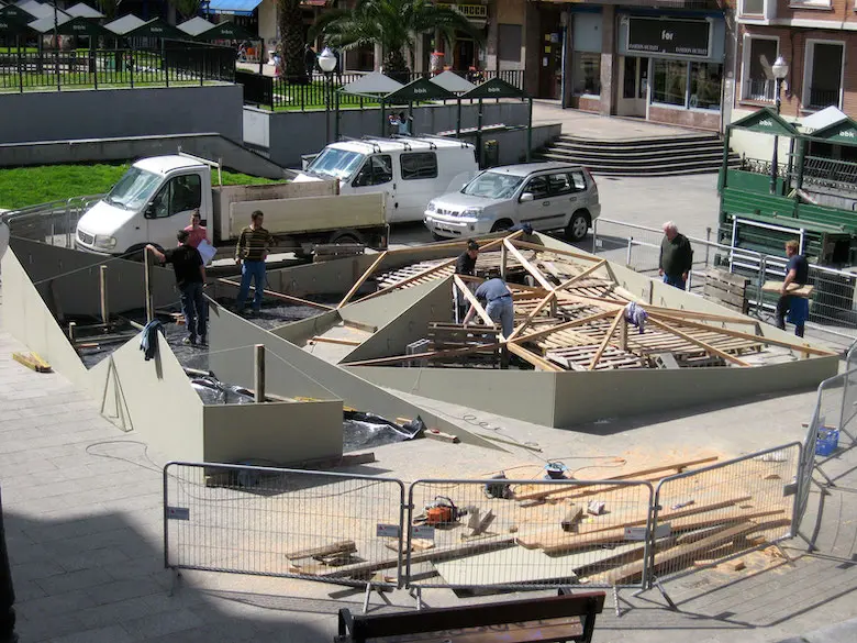 Proceso de construcción del jardín